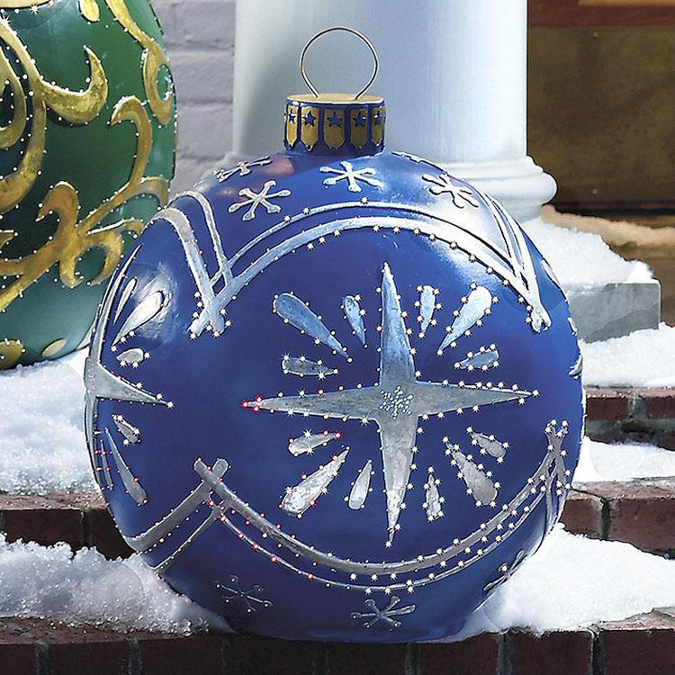 60CM Giant Inflatable Christmas Ornament – PVC Outdoor Decor for Trees and Holiday Fun.