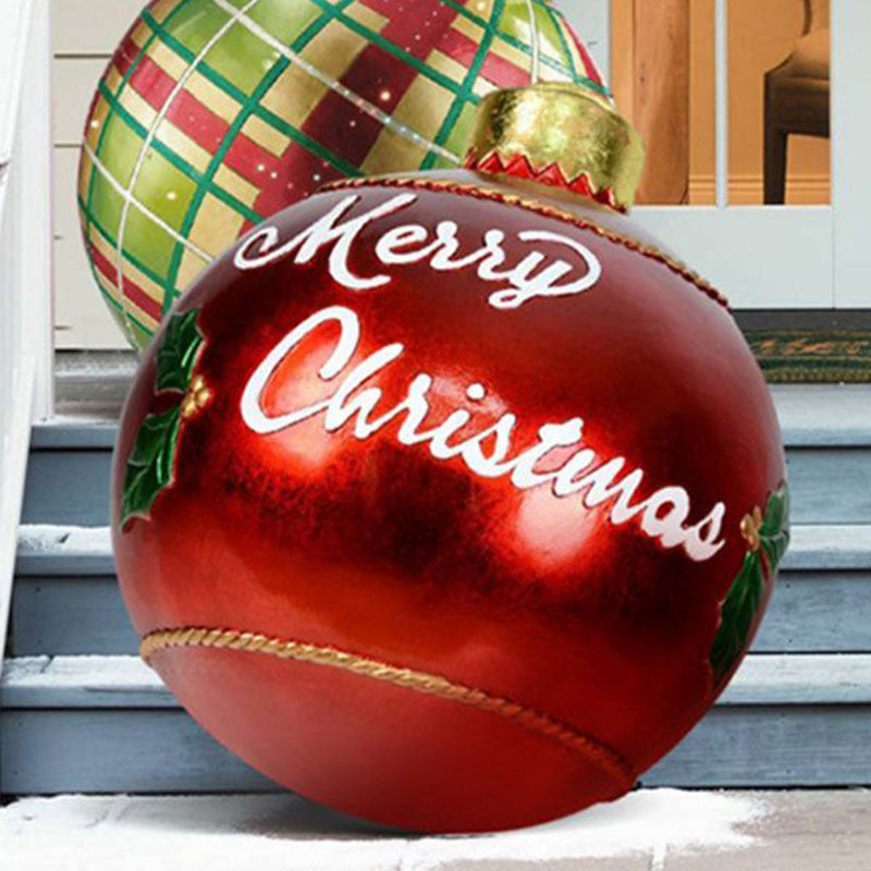 60CM Giant Inflatable Christmas Ornament – PVC Outdoor Decor for Trees and Holiday Fun.