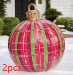 60CM Giant Inflatable Christmas Ornament – PVC Outdoor Decor for Trees and Holiday Fun.