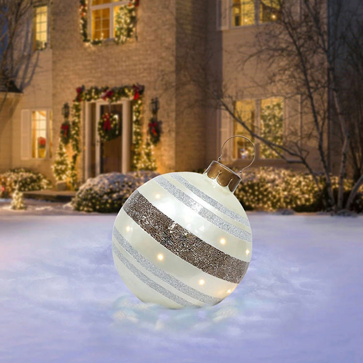 60CM Giant Inflatable Christmas Ornament – PVC Outdoor Decor for Trees and Holiday Fun.