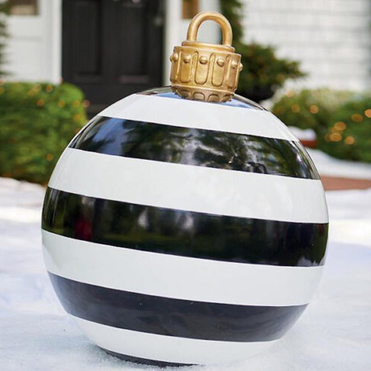 60CM Giant Inflatable Christmas Ornament – PVC Outdoor Decor for Trees and Holiday Fun.