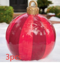 60CM Giant Inflatable Christmas Ornament – PVC Outdoor Decor for Trees and Holiday Fun.