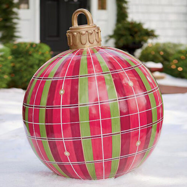 60CM Giant Inflatable Christmas Ornament – PVC Outdoor Decor for Trees and Holiday Fun.