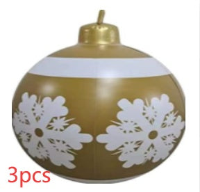 60CM Giant Inflatable Christmas Ornament – PVC Outdoor Decor for Trees and Holiday Fun.