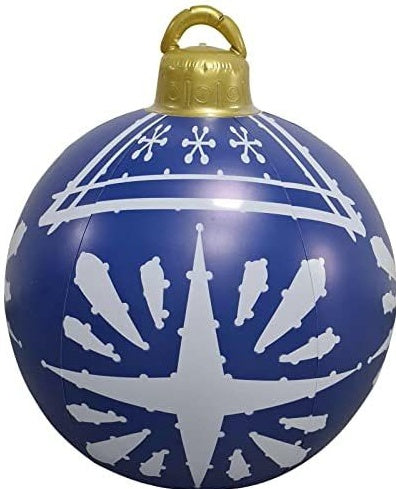 60CM Giant Inflatable Christmas Ornament – PVC Outdoor Decor for Trees and Holiday Fun.