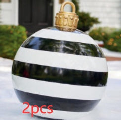60CM Giant Inflatable Christmas Ornament – PVC Outdoor Decor for Trees and Holiday Fun.