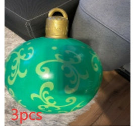 60CM Giant Inflatable Christmas Ornament – PVC Outdoor Decor for Trees and Holiday Fun.