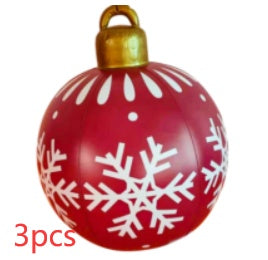 60CM Giant Inflatable Christmas Ornament – PVC Outdoor Decor for Trees and Holiday Fun.