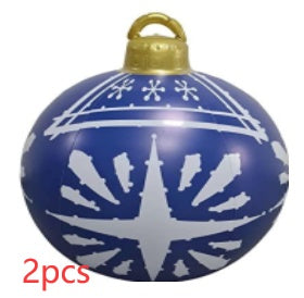 60CM Giant Inflatable Christmas Ornament – PVC Outdoor Decor for Trees and Holiday Fun.