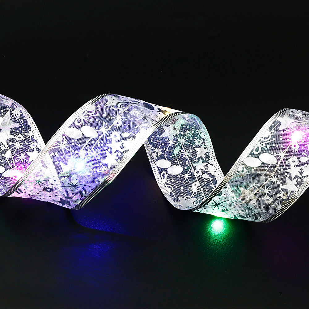 LED Fairy Light Christmas Ribbon – Glowing Tree & Décor Garland