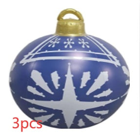 60CM Giant Inflatable Christmas Ornament – PVC Outdoor Decor for Trees and Holiday Fun.