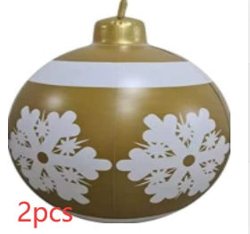 60CM Giant Inflatable Christmas Ornament – PVC Outdoor Decor for Trees and Holiday Fun.