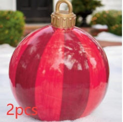 60CM Giant Inflatable Christmas Ornament – PVC Outdoor Decor for Trees and Holiday Fun.