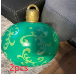 60CM Giant Inflatable Christmas Ornament – PVC Outdoor Decor for Trees and Holiday Fun.