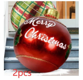 60CM Giant Inflatable Christmas Ornament – PVC Outdoor Decor for Trees and Holiday Fun.