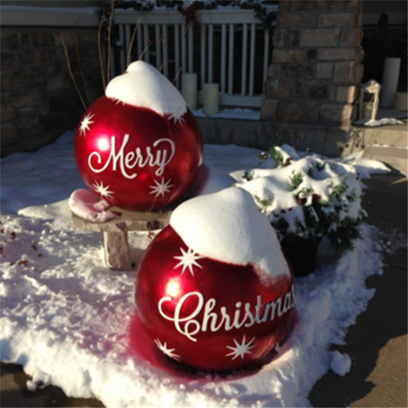 60CM Giant Inflatable Christmas Ornament – PVC Outdoor Decor for Trees and Holiday Fun.