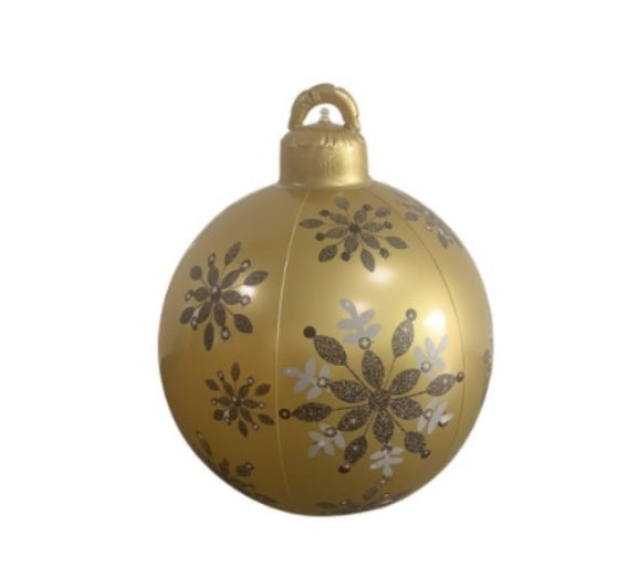 60CM Giant Inflatable Christmas Ornament – PVC Outdoor Decor for Trees and Holiday Fun.