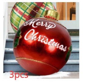 60CM Giant Inflatable Christmas Ornament – PVC Outdoor Decor for Trees and Holiday Fun.