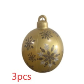 60CM Giant Inflatable Christmas Ornament – PVC Outdoor Decor for Trees and Holiday Fun.