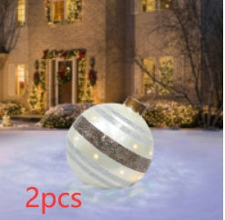 60CM Giant Inflatable Christmas Ornament – PVC Outdoor Decor for Trees and Holiday Fun.