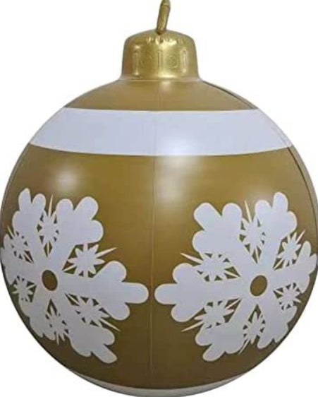 60CM Giant Inflatable Christmas Ornament – PVC Outdoor Decor for Trees and Holiday Fun.