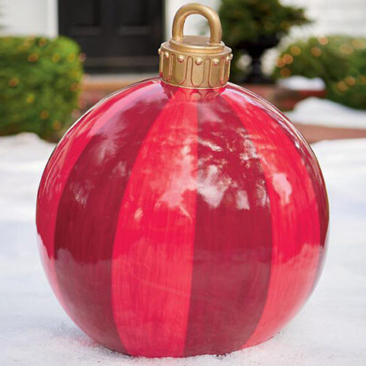 60CM Giant Inflatable Christmas Ornament – PVC Outdoor Decor for Trees and Holiday Fun.