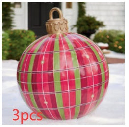 60CM Giant Inflatable Christmas Ornament – PVC Outdoor Decor for Trees and Holiday Fun.