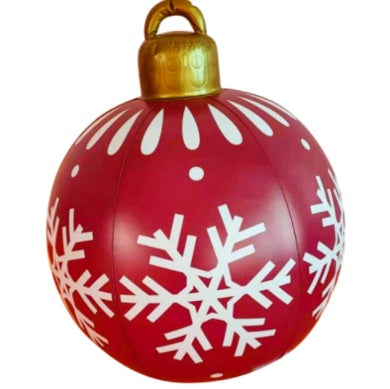 60CM Giant Inflatable Christmas Ornament – PVC Outdoor Decor for Trees and Holiday Fun.